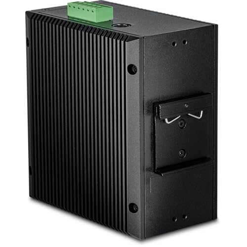 Image of TRENDnet 9-Port Industrial 2.5G DIN-Rail PoE++ Switch with 10G SFP+ Port (24 - 57V), TI-BG5091B, 8 x 2.5G PoE++ Ports, 1 x 10G SFP+ Port, 480W PoE, 60Gbps Switch Capacity, Black