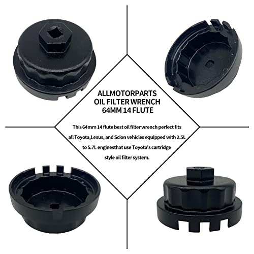BSAMZO The 3+1 Notched Cap Oil Filter wrench tool IS suitable for some Toyota and Lexus models, such as Toyota GS300 IS part series, Lexus RX350, LS, GS part series - Thumbnail 5