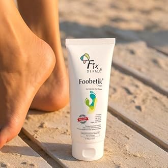 Fixderma Foobetik Cream, Foot cream, Foot care, For Dry & Cracked Feet, Moisturizes & Soothes Feet, Heel Repair, For Calloused, or Chapped Skin, Paraben Free 100gm
