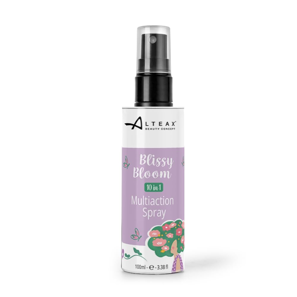 Altéax Blissy Bloom Heat Protector Hair 100 ml - Spray do rozczesywania włosów 10 w 1, dobry do rozczesywania włosów dla dzieci i dorosłych - profesjonalne odżywianie i nawilżanie włosów