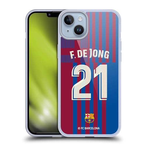 Carcasa antiarañazos Frenkie de Jong FC Barcelona para iPhone 14 Plus funda gel flexible
