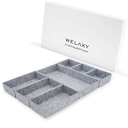 Welaxy Deluxe drawer organizers multi-purpose storage Catchall Tray Counter Organizer