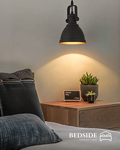 Audickic Pendant Lights, Minimalist Pendant Lighting for Kitchen Island, Hanging Light Fixtures with Black Metal, 3-Pack, AD-2151-1P3 - Image 7