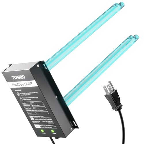 TURBRO AC 120V 72W HVAC UV Light Kit Air Purifier, ETL&CARB Certified, Comes with a 15.2 in 4-Pin 2G11 Base Lamp, Installation Template, and Ballast, for Cleaning Air and Ducted AC Systems, UV72P