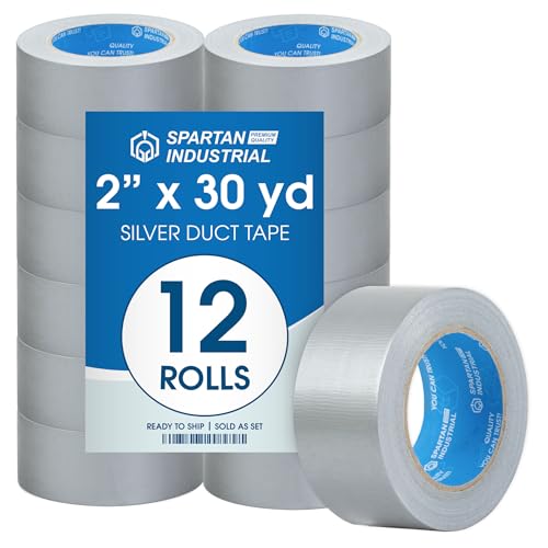 Spartan Industrial 2" x 30 yd Silver Duct Tape, 12 Rolls
