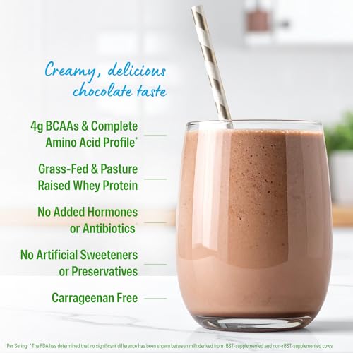 Orgain Whey Protein Powder, Creamy Chocolate Fudge - 21g Grass Fed Dairy Protein, 5g BCAAs, 4g Prebiotic Fiber, 2g Sugar, No Added Hormones, Gluten Free, Kosher, For Shakes & Smoothies - 1.82lb - Image 5