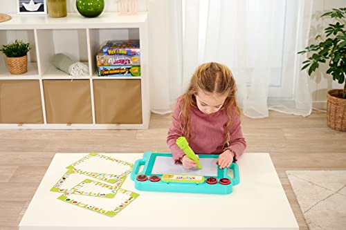 Simba 106334629 - Stampy Maltafel für Kinder, 41x29cm, magnetische Zaubertafel mit Sound-Stift, 4 Tierstempel mit Geräusch, Magnet-Stempeln, 3 Lernkarten, Magnettafel für Mädchen und Jungen ab 3 Jahre