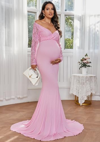Robe de maternité en dentelle extensible pour sublimer les formes de grossesse