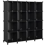 ANWBROAD Cube Storage Organizer, 16-Cube Cubby Shelving Book Shelf Living Room, Closet Clothes Organ