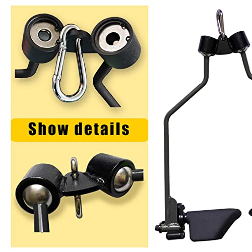 Image of Adjustable Lat Pull down Bar, Cable Machine Attachments for Gym, Home Gym Fitness T-bar Row Pulldown Attachments, Lat Pull Down Machine Wide Grip Neutral Grip Handle