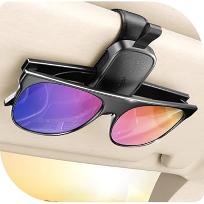 Sunglass Holder for Car Visor Clip [Real One-Ha...