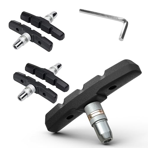 Oture Pastillas de Freno para Bicicleta, 2 Pares Bloques de Freno con Llaves Allen, 70MM Zapatas Freno Bicicleta Universales, Kit Zapatas Delanteras y Traseras para Shimano, Tektro y Mayoría de Bici