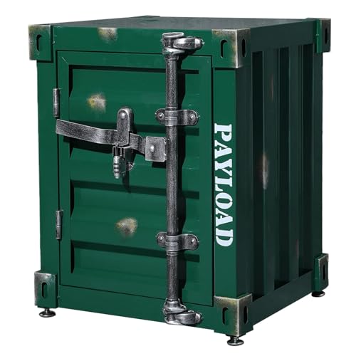 Industrial Style Locker Nightstand, Metal Bedside Table, Vintage Container Locker
