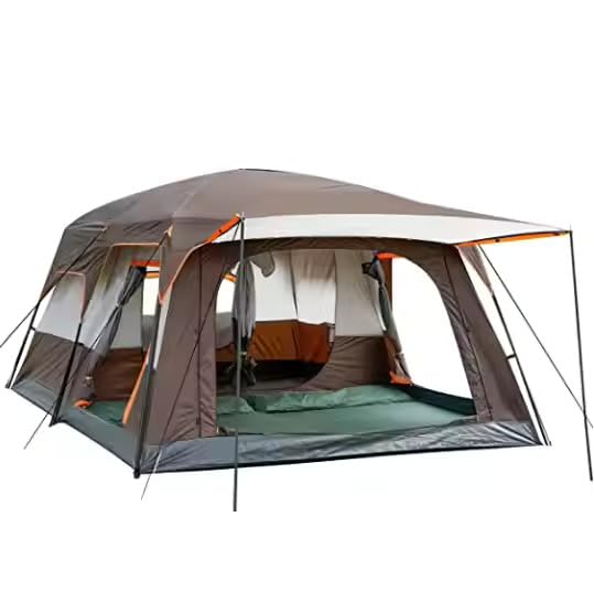 KriShyam® 5-9 Person Camping Tent for Adults Waterproof Largest Camping Family Tents Easy Setup Beach Outdoor Dome Camping Tent for Outdoor,Picnic,Camping,Family Gathering (Beige, M-320*210*185cm)-picture-14