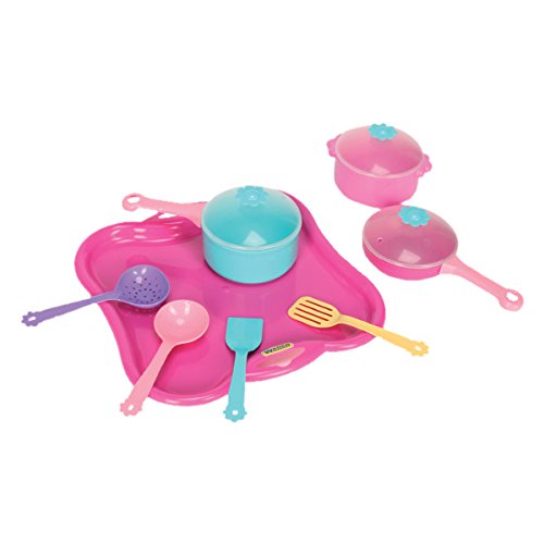 Preisvergleich Produktbild Wader 22060 - Tablett mit Kochgeschirr "Party world" 11- teilig