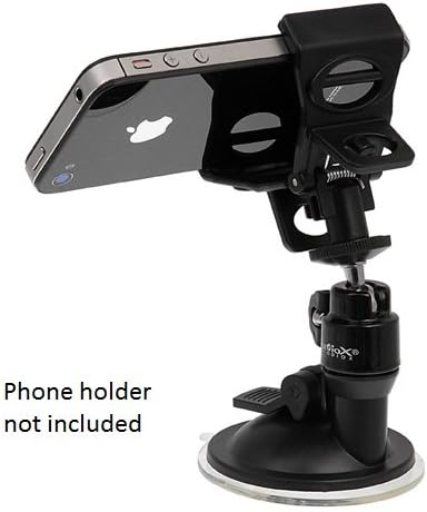 Fotodiox Windshield Suction Cup Mount with Ballhead - Mount for Smart Phone Clip, Cameras, DVs, GPS, Webcams