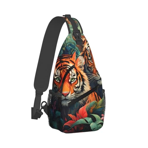 Bolso Cruzado Forest Tiger Patterns Unisex Ligero miniatura 2