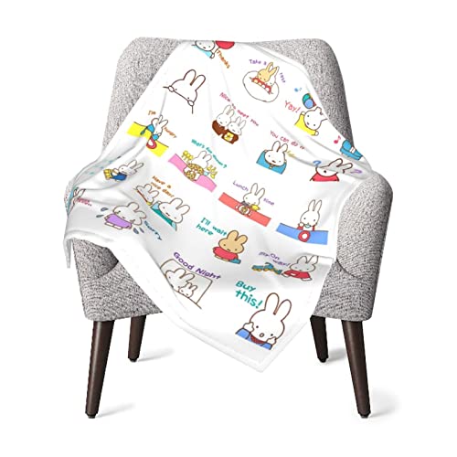 ミッフィー アニメ ひざ掛け タオルケット 秋冬 暖かい ブランケット オフィス お昼寝ケット 毛布 キャンプ用品 エアコン対策 赤ちゃん 子供 シングル 柔らかい 肌に優しい 軽量 旅行 出張