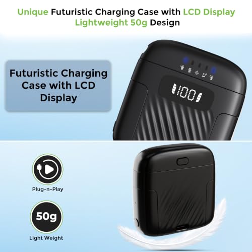 Image of ULTRAPROLINK Sonic Vibe | Dual Wireless Lavalier Collar Mic with Charging Case |Type-C Receiver |ANC & Echo| 15H Use Time, 164' Ft Range for YouTube, Vlogs, Podcasts| UM1215| Black
