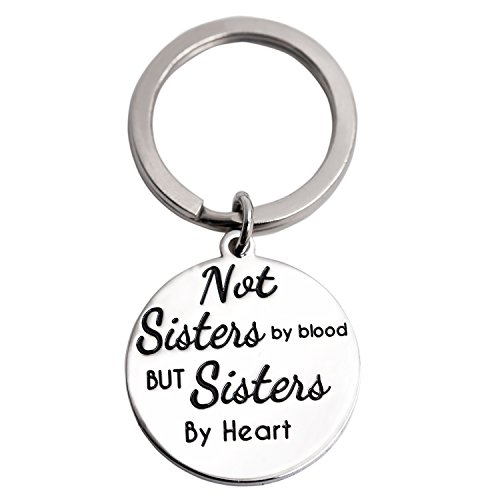LParkin Not Sister by Blood BUT Sisters by Heart Keychain (Keychain)