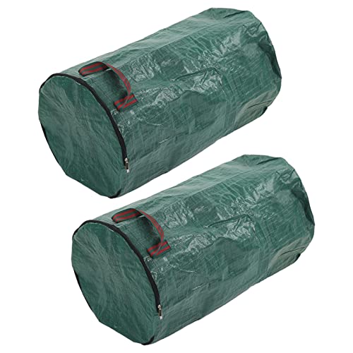 Bolsas de recolección de hojas de jardín reutilizables verdes de 45x76cm 7