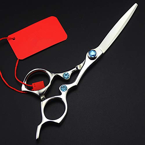 Tijeras de Corte de Pelo de Acero japonés de 6 Pulgadas - Tijeras de Peluquero con Corte de Gema, Tijeras de entresacar, Tijeras de peluquería (Corte)