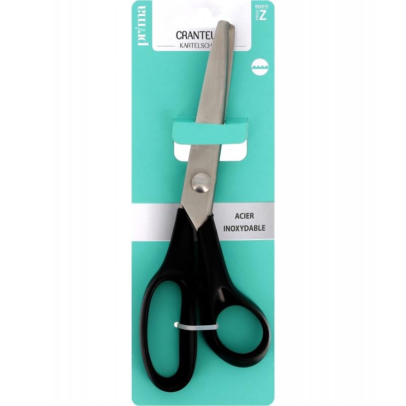 Prima Mercerie |Ciseaux cranteurs couture 21 cm |Tissus épais |Anneaux ergonomique