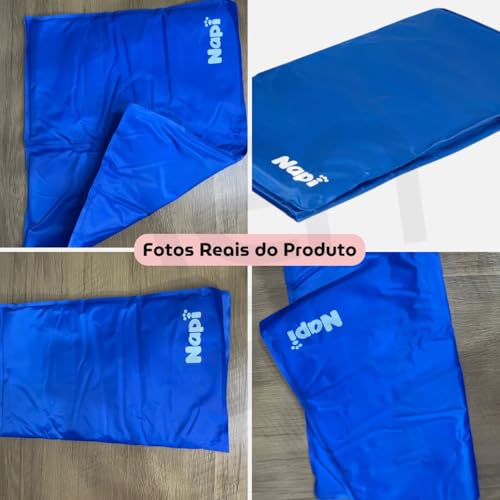 Tapete Gelado para Pets Refrescante Calor Cachorro e Gato Colchonete Azul Conforto Verão Térmico