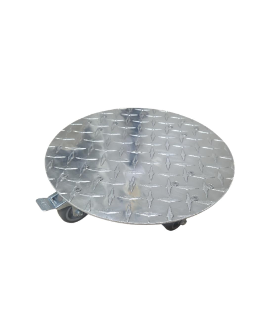 Louis Moulin Roule Plante Rond Aluminium - Support à Roulettes pour Pots de Fleurs - Diamètre 30 cm - Charge Lourde 130 kg - Usage Intérieur et Extérieur