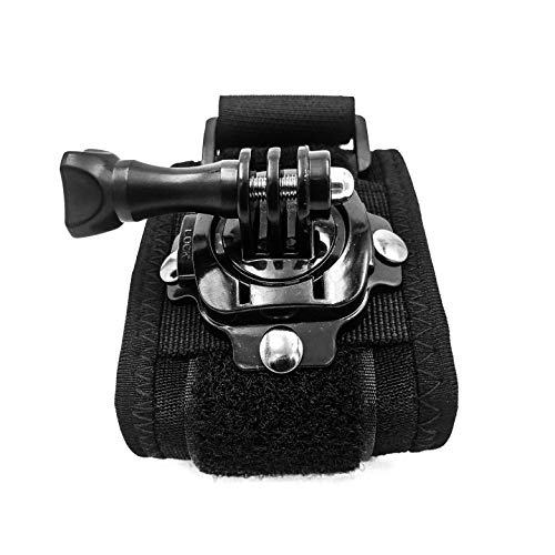 MiPremium Dragonne pour GoPro Session Noir Argent Hero 8 7 6 5 4 3 3+ 2 XIAOYI 4K SJCAM Xiaomi Yi EKEN Akaso Bras de Cyclisme Réglable pour Caméra d'action et Accessoires de Sports de Plein air