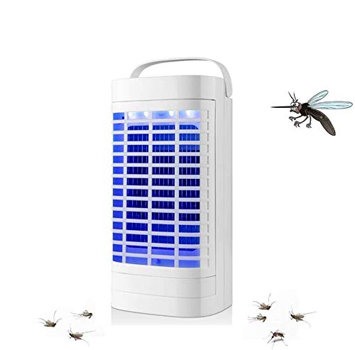 Queta Lmpara Antimosquitos, LED UV Lmpara Repelente de Mosquitos, 5W Lmpara Elctrica Trampa contra Plagas e Insectos, Lmpara Interior de Noche de Bajo Decibel