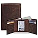 Real Leather Mens Trifold Wallet RFID Blocking Slim Minimalist Front Pocket - Thin & Stylish with ID Window in Gift Box
