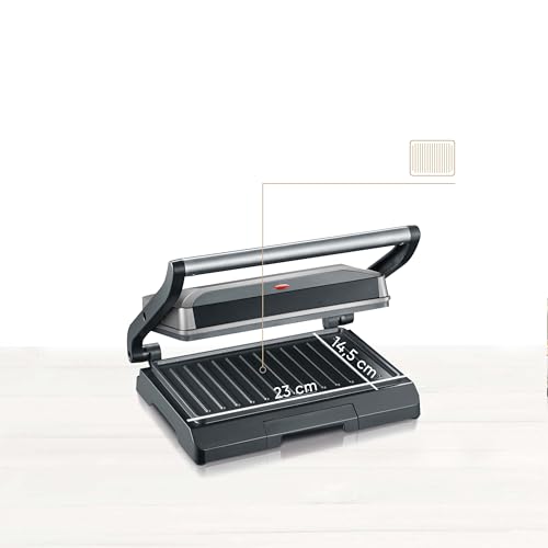 SEVERIN Kontaktgrill für Sandwiches, Steak und als Panini Grill, antihaftbeschichteter Sandwich Maker für fettfreies Grillen, 800 W… – Ansicht 5