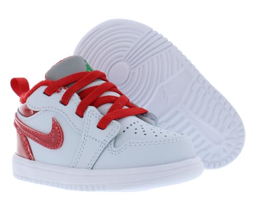 Jordan 1 Low Alt SE Baby/Toddler Shoes (FN9771-018, Football Grey/Pine Green/White/University Red) Size 62