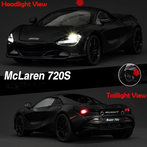 Modelo McLaren 720s Roadster 1:24 Negro miniatura 5