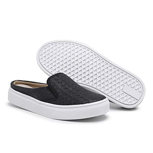 Tênis Mule Feminino Slip On Calcanhar Aberto Babuche Floral Cor:Preto;tamanho:38