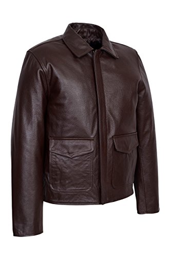 SMART RANGE Giacca in pelle stile Brown Film Film