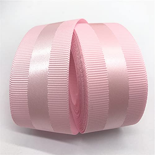 AHUI Cinta de raso con borde de grosgrain de 45 yardas/lote (25 mm) para decoración de bodas de Navidad