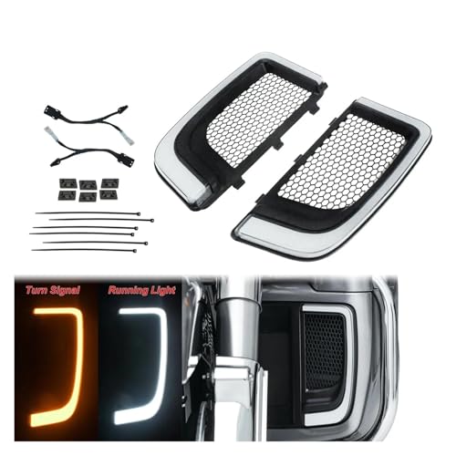 Intermitentes de moto para parrillas inferiores de carenado luces de señal Harley Touring 3