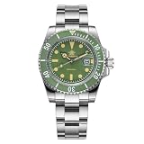 ADDIESDIVE Green Watches for Men Quartz 200 M Waterproof Luminous Rotating Bezel Male Watches