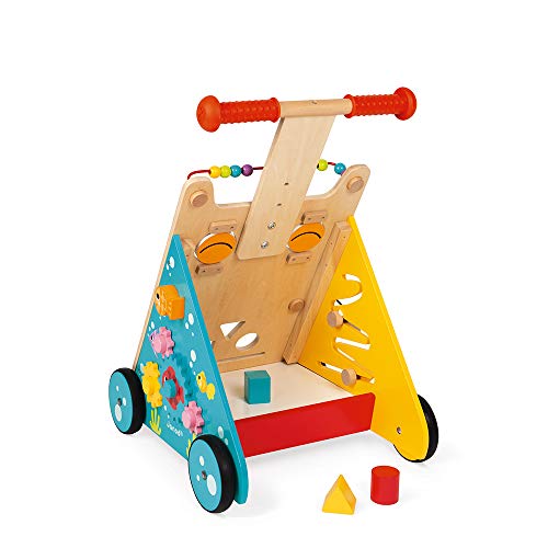 Janod Wooden Activity Baby Walker Cat - 21.1" Tall - Ages 12 Months+ - J08005 One Color - Thumbnail 5