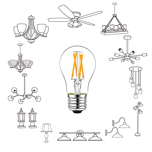 Image of LiteHistory A15 E26 Bulb,Light Bulbs 60 watt Soft White,2700K,Non-Dimmable