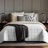 HomeSmart California King Weighted Blanket 30 lbs, Extra Large Heavy Blanket, Soft Breathable Fabric, Also Fits California King Beds, White