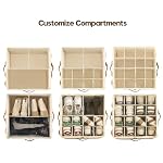 Varhomax Shoe Organizer Box for Closet, Fabric Storage Bin Brown - Image 5