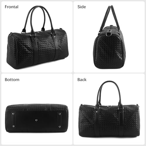 Weekender Woven Leather Duffle Bag