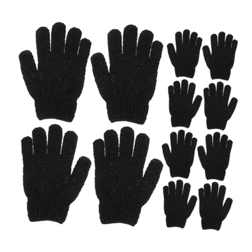 Guantes exfoliantes de ducha para limpiar y suavizar la piel pack de 6