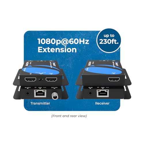 Image of OREI 4K HDMI Over Ethernet Extender Over CAT5 /CAT6 /CAT7, with IR Upto 164 Feet - Loop Out - (EX-170C) - (20 Pack)