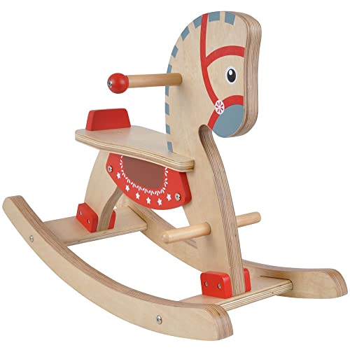 Schaukelpferd aus Holz von Bandits & Angels (Naturel)