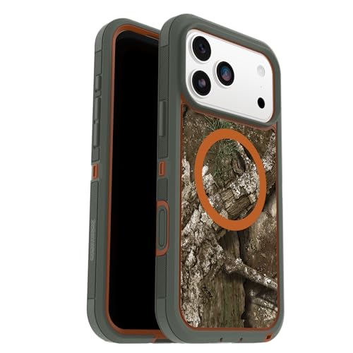 Image of OtterBox iPhone 17 Pro Max Defender Series Pro XT Clear Case - Realtree - Green Camo - Tough, Rugged & Durable iPhone Case, Snaps on MagSafe