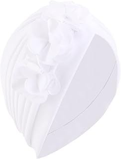 AGOUNOD Pañuelo for la Cabeza con cáncer for Mujer, Gorro, Bufanda for el Pelo, Turbante, Turbante, Sombreros, Diademas for Mujer (Color : White, Size : One Size)